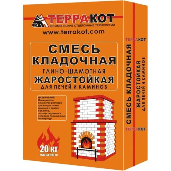 Смесь кладочная глино-шамотная Терракот 20 кг